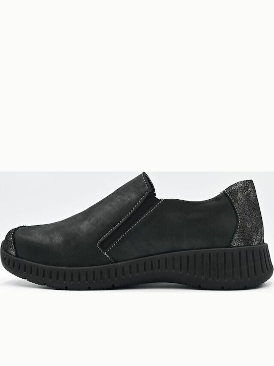 Anatomic Women's Leather Black Slip-Ons