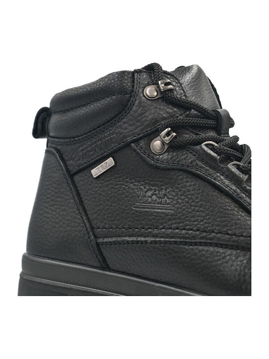Leather Black Men's Waterproof Anatomical Boots