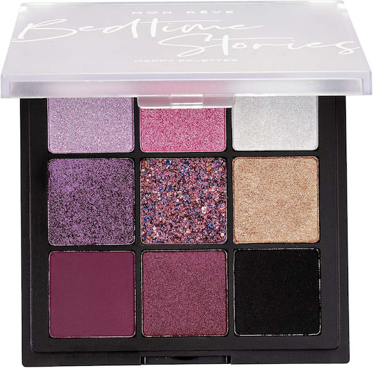 Mon Reve Happy Palettes Palette with Eye Shadows in Pressed Powder Form 15gr