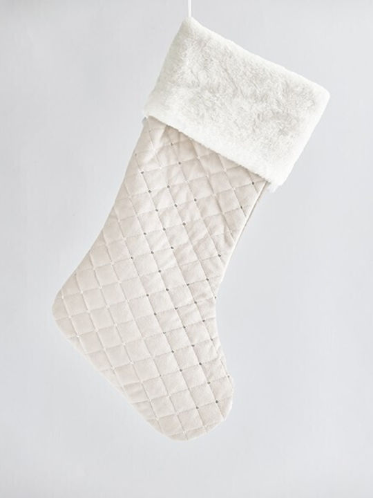 Christmas Decorative Fabric White Socks L49xW27xH16cm