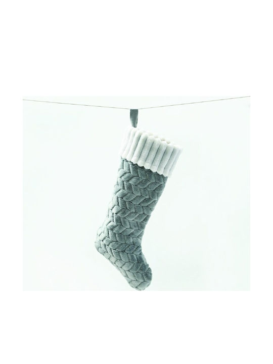 Christmas Decorative Fabric Gray Socks L44.5xW20.5xH20.5cm