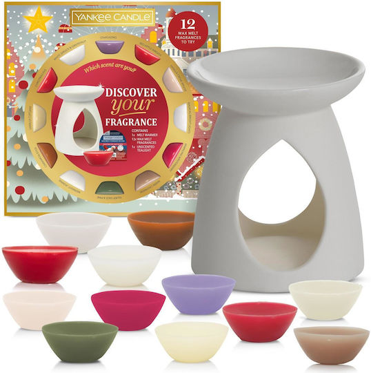 Yankee Candle Χριστουγεννιάτικο Κεραμικό Κερί Ασημί 12τμχ