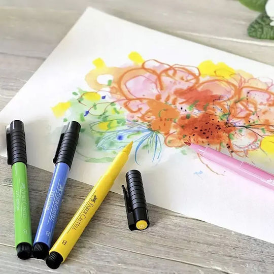 Комплект от 12 пастелни цвята четки Faber-Castell Pitt Artist Pen