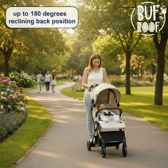 Buf Boof S-16 Kinderwagen Geeignet für Neugeborene Beige