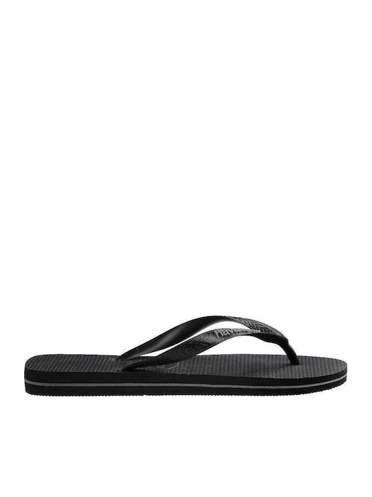 Logo Logo Men's Flip Flops Black