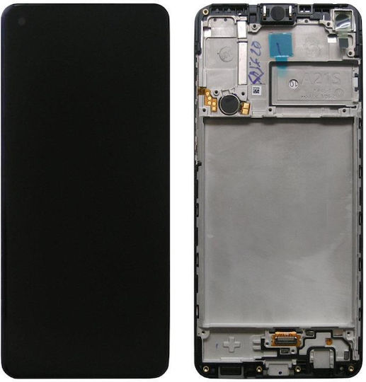 Samsung O ecran cu Mecanism Tactil și Cadru pentru Samsung A217F Galaxy A21s (Negru)
