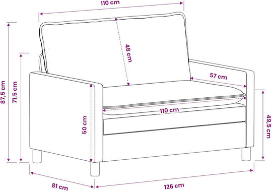 Set Mobilier Living Scaun Cu 2 Locuri și Fotoliu