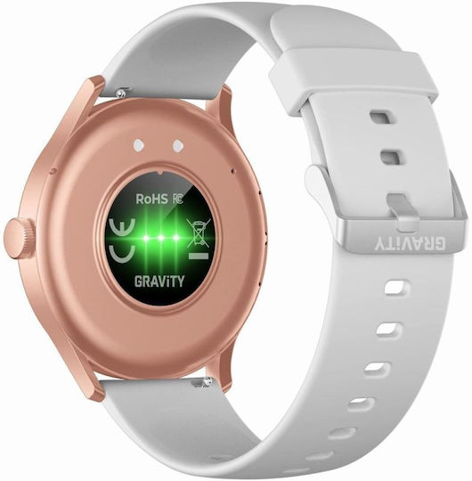 Gravity GT2-3 Pro 45mm Smartwatch with Heart Rate Monitor (Rose Gold)
