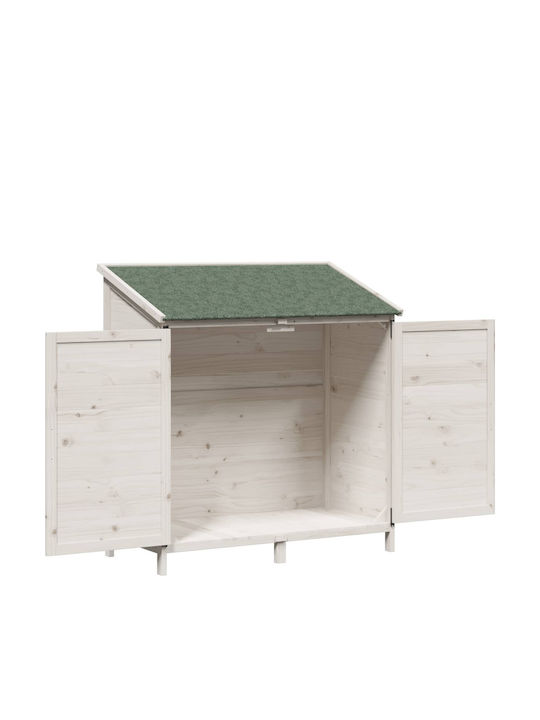 Wooden Garden Shed White M1.065xW0.56xH1.135m