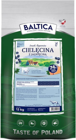 Baltica 12kg Dry Food for Large Breed Dogs with Lamb and Calf