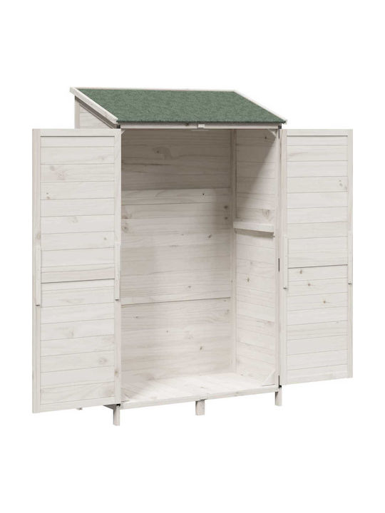 Wooden Garden Shed White M1.065xW0.56xH1.76m