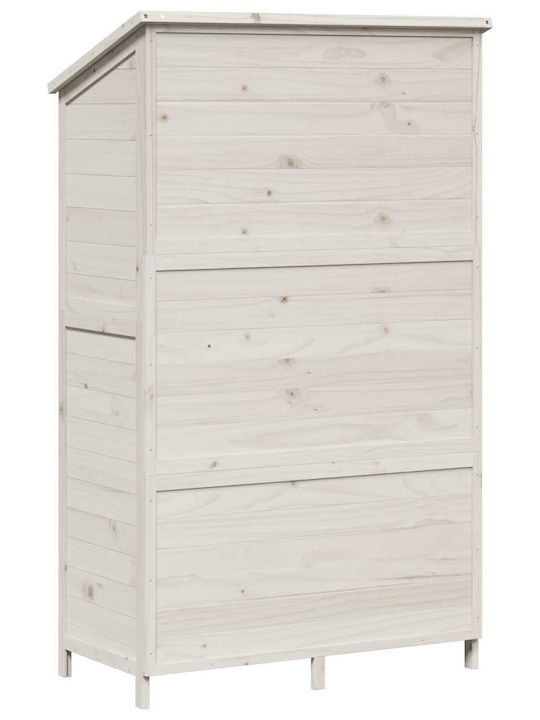 Wooden Garden Shed White M1.065xW0.56xH1.76m