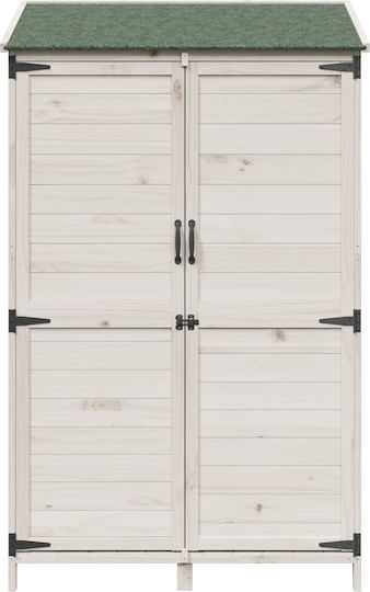 Wooden Garden Shed White M1.065xW0.56xH1.76m