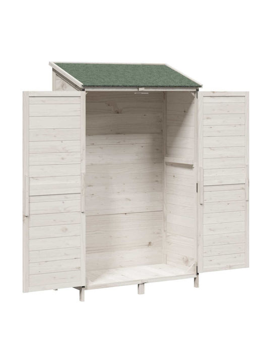 Wooden Garden Shed White M1.06xW0.56xH1.765m