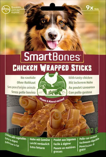 8in1 Smartbones Wrapped Sticks Hund mit Huhn 9Stück