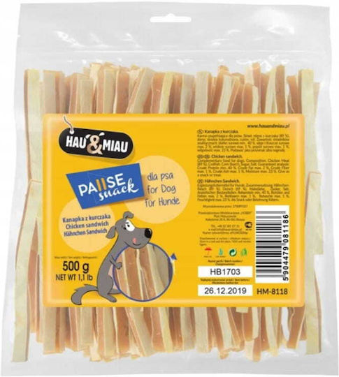 Hau & Miau Dog Treat with Chicken, Meat and Cod 500gr