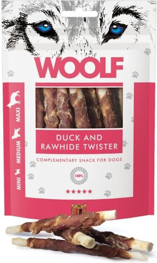 Woolf Rawhide Twister Λιχουδιές Σκύλου χωρίς Σιτηρά με Πάπια 100gr