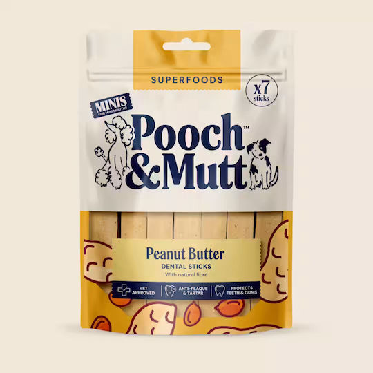 Pooch & Mutt Hundeleckerlis in Stick für Hunde mit Erdnussbutter 200g 7 Stück