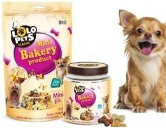 Lolo Pets Mix Doypack Μπισκότο για Κουτάβια με Μπανάνα, Βανίλια και Σοκολάτα 350gr