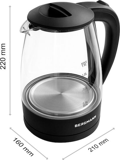 Bergmann Kettle 1.8lt 2200W Black