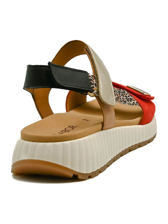 Leather Women's Anatomic Red Sandals