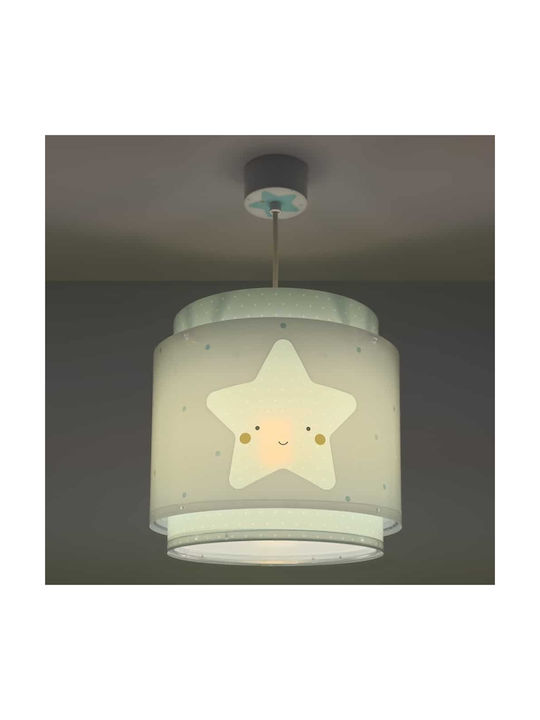Ango Baby Dreams Einfaches Licht Kinderzimmer-Deckenleuchte aus Kunststoff 15W mit E27-Fassung Blau 26x26cm