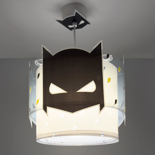 Ango Single-Light Kids Ceiling Hanging Light Made of Plastic 15W with E27 Socket White 25x26cm