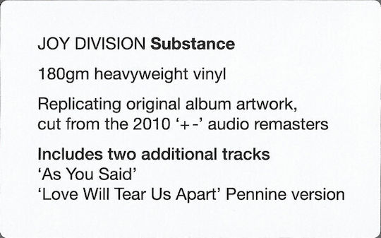 Joy Division Substance Vinyl