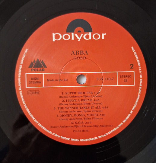 Abba Gold Greatest Hits Vinyl