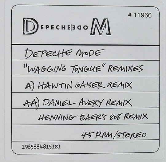 Depeche Mode Wagging Tongue Remixes Vinyl