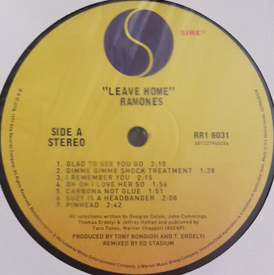 Ramones Leave Home Vinyl