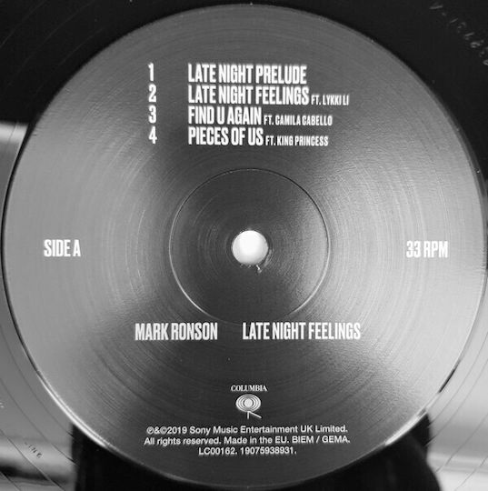 Mark Ronson Late Night Feelings Vinyl