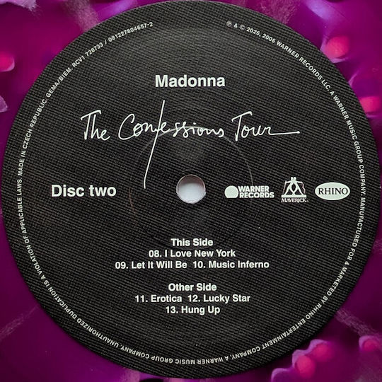 Madonna Confessions Tour Vinyl