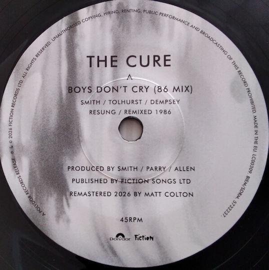 Cure Boys Don't Cry 86 Mix Vinyl