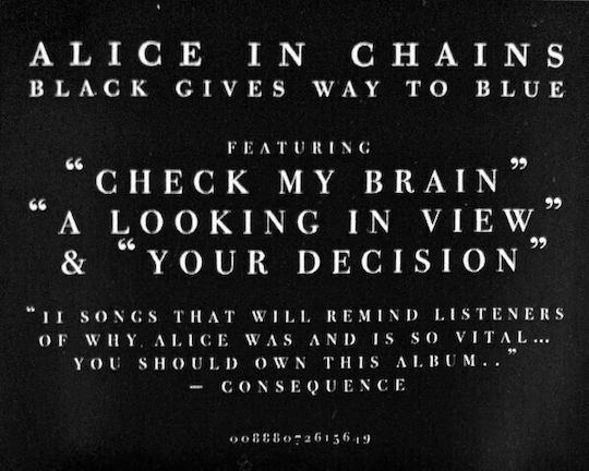 Alice In Chains Black Gives Way To Blue 2lp Vinyl