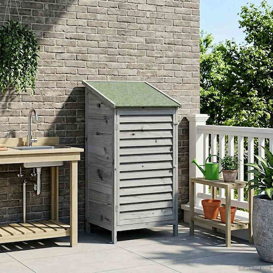 Wooden Garden Shed M0.59xW0.56xH1.135m