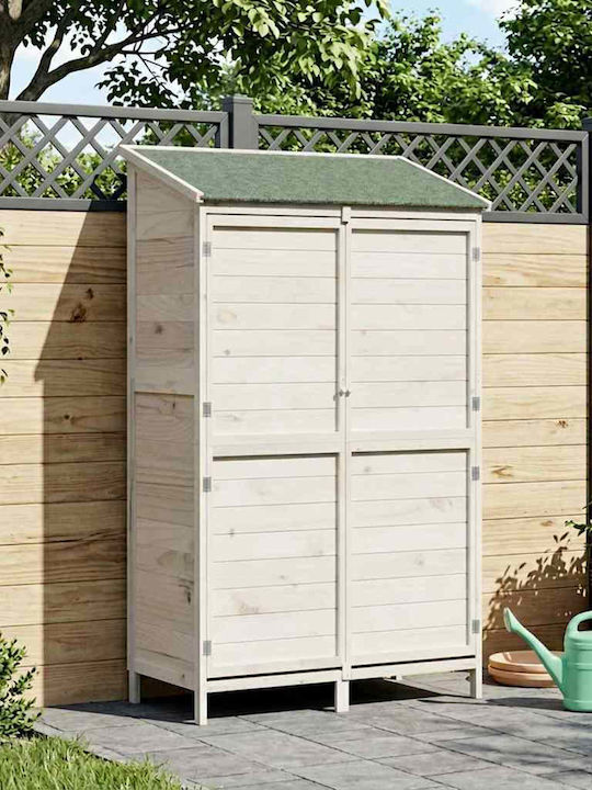 Wooden Garden Shed White M1.06xW0.56xH1.765m