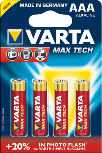 Varta Max Tech Αλκαλικές Μπαταρίες AAA 1.5V 4τμχ