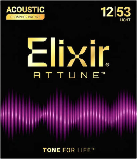 Elixir Set Corzi Phosphor Bronze 12 - 53 pentru Chitară Acustică