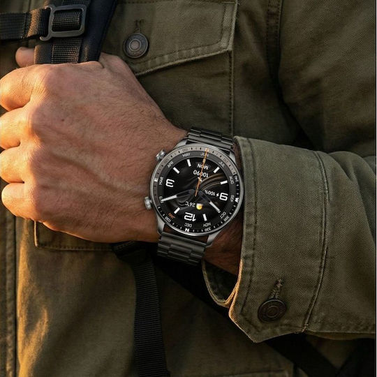 Gravity GT35-2 50mm Smartwatch με Παλμογράφο (Black)
