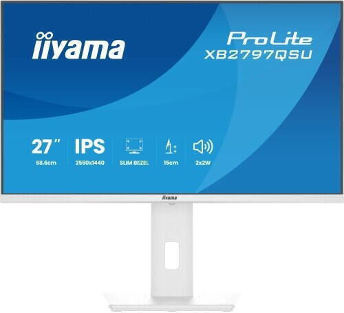Iiyama Prolite XB2797QSU-W1 IPS Monitor 27" QHD 2560x1440 White