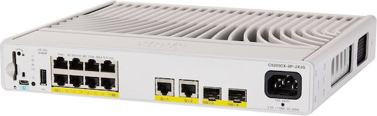Cisco Catalyst C9200CX-8P-2X2G-E Managed L3 PoE+ Switch with 10 Gigabit (1Gbps) Ethernet Ports and 2 SFP Ports
