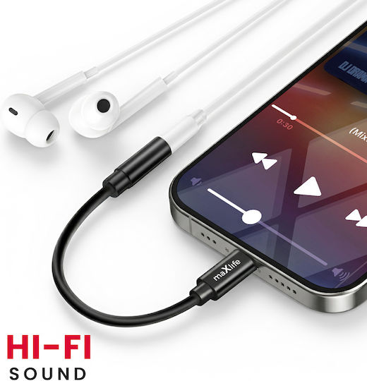Maxlife Converter 3.5mm Male to Lightning Female 1 Piece