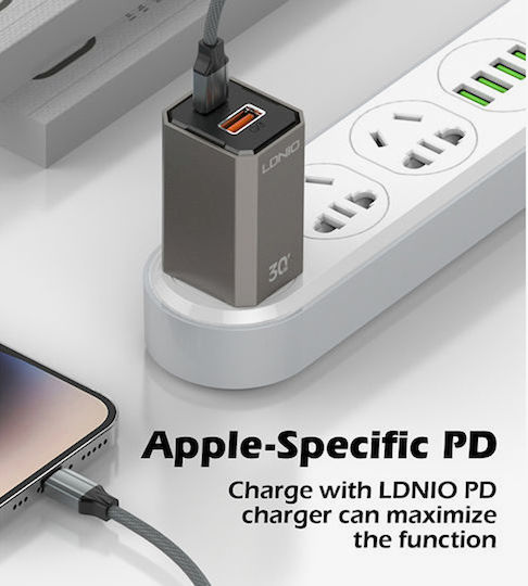 Ldnio USB-C to Lightning Cable 30W Μαύρο 2m