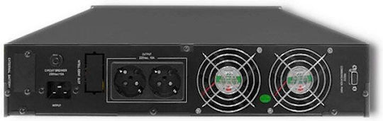 Qoltec 53946 UPS 2000VA 1600W με 3 Πρίζες