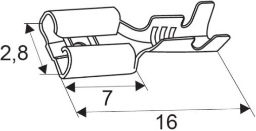 Set 100 Terminale De Conector Glisante 2.8 Mm Lipite Feminin Tip Cablu Terminal Electric