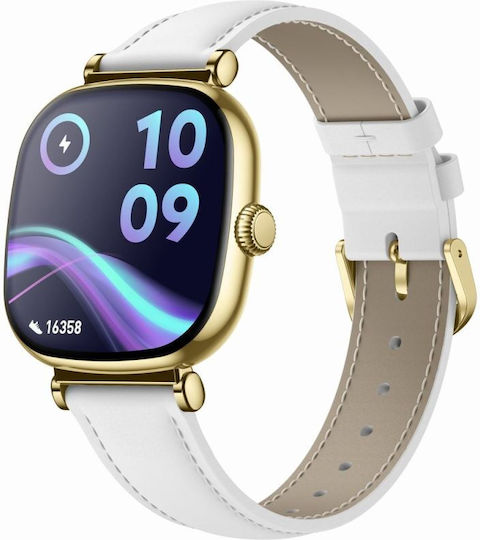 Gravity GT32-2 37mm Smartwatch με Παλμογράφο (Golden)