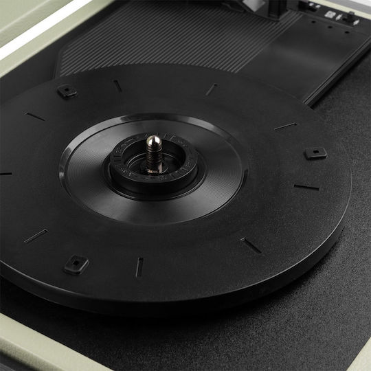 Audizio RP111G 102.037 Βαλιτσάκι Πικάπ με Belt Drive, Προενίσχυση και Ενσωματωμένα Ηχεία Πράσινο / Λαδί