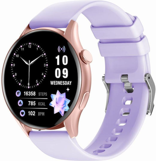 Gravity GT11-7 Smartwatch 45mm cu Pulsometru (Rose Gold)
