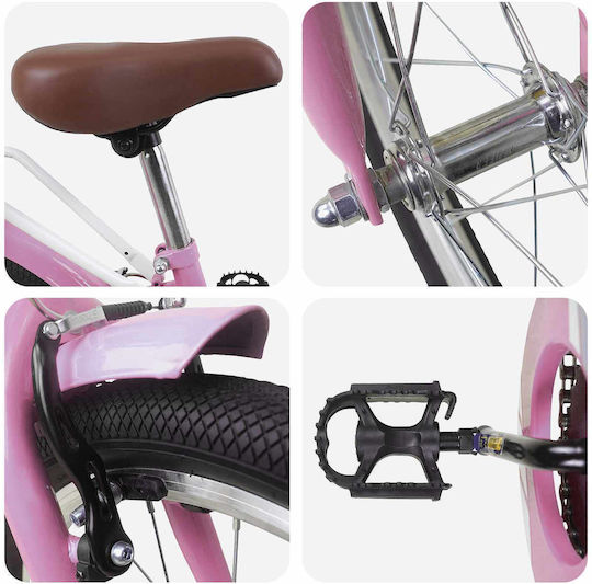 vidaXL 20" City Kids' Bicycle Pink